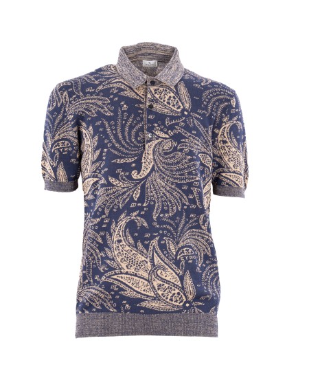 Shop ETRO  Polo: Etro polo in maglia di cotone.
Abbottonatura frontale.
Collo, fondo manica e fondo a costine.
La posizione del pattern su tutta la superficie può variare.
Composizione: 100% COTONE.
Made in Italy.. MRKF0004 AQ116-BI083